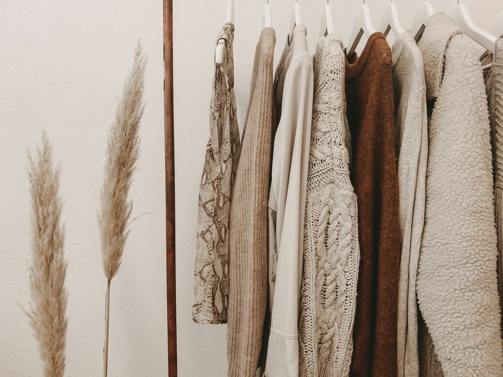 Rack of stylish clothing in a boutique
